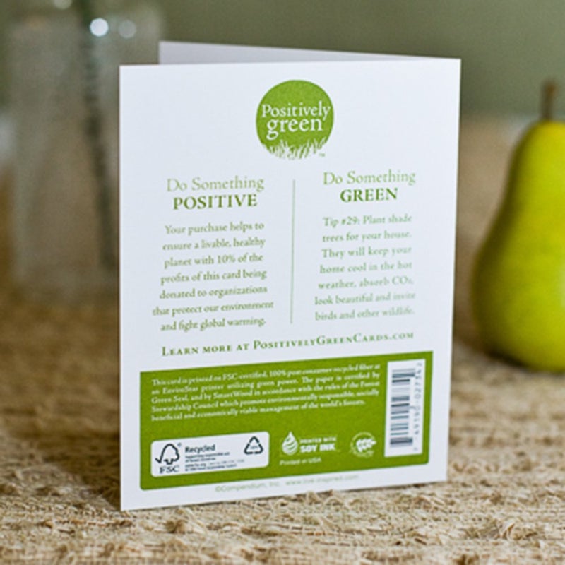 Compendium Positively Green Appreciation Card - "The smallest act of kindness is worth more than the grandest intention." - Image 3